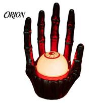 Safe Kids Party Night Light Skeleton Hand Ghost Face Pumpkin/Scary Eyeball Light, LED Halloween Table Centerpiece Lamp for Spooky Home Decoration And A