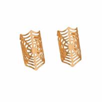 Minimalism Spider Web Ear Cuff Metal Stud Earrings Fashion C-shaped Ear Clips  Halloween auksas