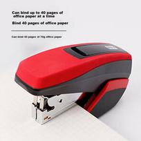MAX HD-55FL Large Heavy-Duty Stapler, Business Office Financial Durable Stapler, Can Staple 2-40 Pages, Compatible with NO.3/NO.35 Staples, Red