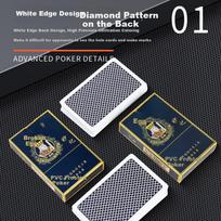 Miaoji Guandan Special Playing Cards, PVC High-End Gift Box, Waterproof Frosted Design, Luxury Gold Edge, 10 Decks Gift Box Set