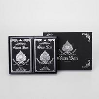 AAA Badao Playing Cards, Entertainment Guandan Cards, Imported Textured Black Core Paper, 8520 Double Decks Gift Box Set (2 Decks)