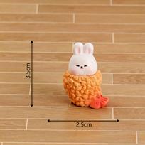 Cartoon Cute Mini Sushi Pig Cat Dog Animal Figurines Fashion Miniature Desktop Car Ornament Diy Decoration Accessories Children A6