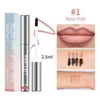 Waterproof Lip Liner Pen with Highly Pigmented Matte Finish for Definition and Volume #1 Rose Pink