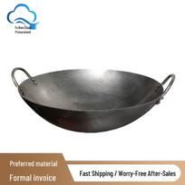 Commercial Double-Handle Cast Iron Wok