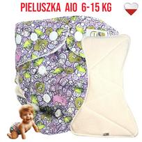 Pieluszka wielorazowa aio kieszonka bambus morskie zwierzęta nappime