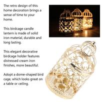 Iron Birdcage Candle Holder Hollow Out Gold Candle Centerpiece  Wedding Decoration