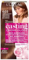 Loreal casting creme gloss farba do włosów - 603 czekoladowy makaronik (48ml, 72ml, 60ml)