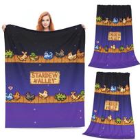 Stardew Valley Animals Blankets Soft Warm Flannel Throw Blanket Bedding for Bed Living room Picnic Travel Home Couch Size: 75*100cm, Weight: 230 GSM