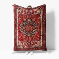 Prabangi raudona paisley rašto šilkinė afganistanietiška pledo antklodė lovai, sofai, dekoratyvinis kilimėlis, pagalvės užvalkalas, namų dekoras, dovana Size: 75*100cm, Weight: 230 GSM