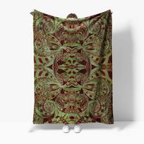 Psychedelic Geometric Tribal Pattern Blanket Mandala Ethnic Print Throw Blanket for Sofa Bed Couch Decor Gift Size: 75*100cm, Weight: 230 GSM