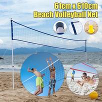 Portable Beach Volleyball Net System  Set Adjustable Posts Ball Hand Pump Outdoor Sports Volleyball Training PVC tube