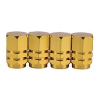 4Pcs Bolt-In Aluminum Valve Caps Car Wheel Tires Valves Tyre Stem Air Caps auksas