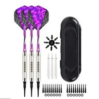 3Pcs/pack 18g Soft Tip Darts Sets Standard PET Flight Aluminum Darts Shafts Plastic Tip with Storage Box for Beginners