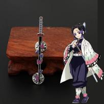 Metal Demon Slayer Katana Pin Anime Kimetsu No Yaiba Badges Backpack Manga Brooch Tanjrou Shinobu Sword Enamel Pin Accessories