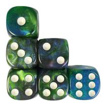 6pcs/set 16mm Standard Dots Dice Two Color and Glitter 6 Sided Rounded Corner Dice for Tabletop Games Role-Playing Accesso