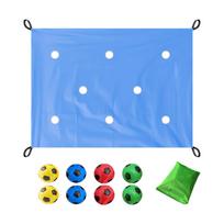Team Building Cooperative Hole Tarp Game,Fun Team Building Games for Kids Adults School Outdoor Group Activities Party Game mėlyna