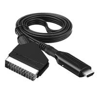 SCART to HDMI Video Converter Cable Adapter with 1080p 720p Output for HD Television Display and Compatibility
