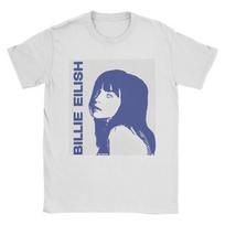 Unisex Minimalist Pop Art Billie Eilish TShirt Soft Cotton Crew Neck Short Sleeve Retro 90s Music Fan Casual Graphic Top S