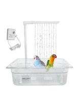 Parakeet Shower Caged Parrot Bath Box Bird Shower Box Automatic Shower Tub Multipurpose Bird Bathtub With Multiple Faucets United States