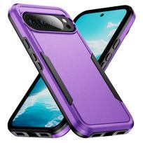 Heavy Duty Rugged Phone Cases for Google Pixel 10 9 Pro XL Shockproof Protective Cover for Pixel 8 7 6 Pro 8A Anti-Drop Case for Pixel 6 violetinė