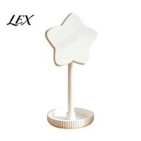 Anti-tangle Headphone Holder Cute Star Stand with Storage Tray, 3D Printed PLA Headset Hanger & Desk Organizer for Small Items Organizer, Macaron balta