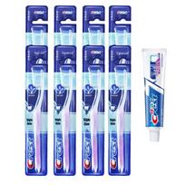 Crest Triple Care Toothbrush 8-Pack with 7-Effect Toothpaste