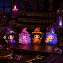 Tiny Glowing Fantasy Spirits DIY Bead Kit Colorful Beadwork Art Craft Set  Halloween Party Style G