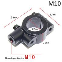 Motociklo galinio vaizdo veidrodėlio vairo laikiklio adapterio spaustuko pagrindas 8 mm juodas aliumininis universalus motociklo įrankis