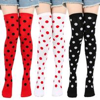 Thigh High Sock for Women, Dot Stockings Kawaii Funny Cosplay Christmas Over Knee Sock 4