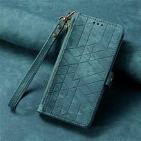 Luxury Pu Leather Phone Case For iPhone 16 17 Pro Max 15 Plus 14 Shockproof Cover Accessories Wallet Card Holder with Lanyard iPhone 14 žalia