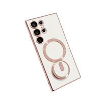 Phone Case with Net, CD Pattern, Magnetic Design, Soft TPU Electroplated for Smartphones One Size