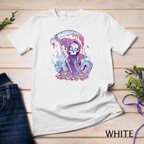 Pastel Goth Creepy Death Grim Reaper Kawaii Occult Menhera Unisex T-shirt 10 S
