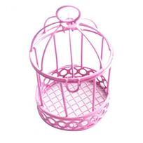 Cute Mini Bird Cage Bird Cage Bird Cage Storage Box Girl Heart Ornament   Desk rožinė