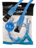 Przewód kabel internetowy lan rj45 patchcord kat.8.1 sftp niebieski 0,5m
