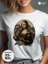 Modern Mona Lisa oversized cotton T-shirt L