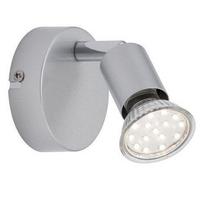 Kinkiet led srebrny gu10 3w regulowany lampa ścienna - sypialnia korytarz