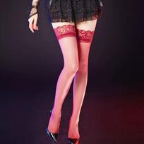 Oversize Curvy Women Lace Sheer High Socks Ultra Thin Sexy Thigh High Stockings Elastic Comfortable Fashion Legwear Leggings One Size