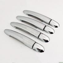 FUNDUOO Renault LAGUNA 2009-2014 Anglies pluošto chromuotos durų rankenų dangtelio apdailos lipduko stiliaus automobilių apdaila sidabras