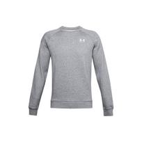 Under Armour Rival Solid Logo Print Crew Neck Sports Long Sleeve Sweatshirt Men sweatshirt Gray 1359029-035 XL