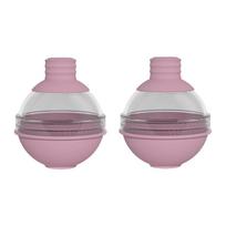 Pack of 2 Professional Ice Spheres Molds Leak Proof Funnel System Ice Ball Maker rožinė