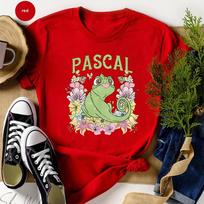 Retro Tangled Pascal Shirt Floral Rapunzel Family Shirts Magic Kingdom Tshirt Unisex Short Sleeve Tee Trendy Women Vacation Top S