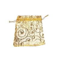 50/100 vnt. Organzos papuošalų maišeliai Vyniojimo auksiniai saldainių dovanų pakavimo maišeliai Vestuvių saldainių dovanų maišeliai 9x12cm-50pcs