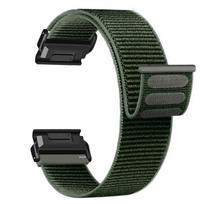 strap for GARMIN fenix 8 43mm 7s 6s 5s watchband For Approach S70 Epix Pro 42mm nylon strap Descent Mk3 43mm mk2s breathable quick-drying wristband QuickFit 20m armijos žalia spalva