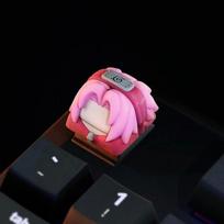 Naruto Figure Sasuke Uzumaki Naruto Sakura DIY Keycap Adorable Cartoon Cross Mechanical Keyboard ESC Foundation Keycap Present