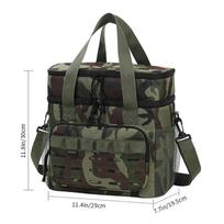 17L Tactical Lunch Box Insulated Cooler Bag for Men Expandable Heavy Duty Leakproof Thermal Work Camping Picnic Cooler Bag žalia