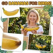 Banana Peel Bird Feeder Outdoor Decorative Resin Hanging Fruit Shaped Feeder for Garden Patio Backyard Wildlife Feeding One Size