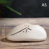 Mini keraminė vaza, imituota akmens gėlių kompozicijos dekoro hidroponinė gėlių augalų vaza Kinų stiliaus Zen namų biuro apdaila A5