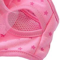 Pink Tone Dog Period Underwear Lace Trim Pet Short Pant Dog Physiological Pant  Indoor Daily Wear M beige