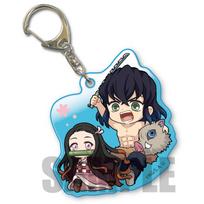 Bellhouse Demon Kimetsu no Yaiba Inosuke Nezuko Acrylic Keychain with Nezuko Slayer &