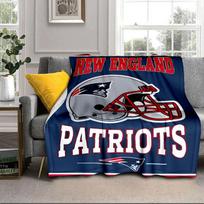 New England Patriots Gear Portable Blanket/Soft Blanket Bedding Blanket Suitable for Travel Camping Living Rooms Offices Sofas Fan Gifts 75x90cm